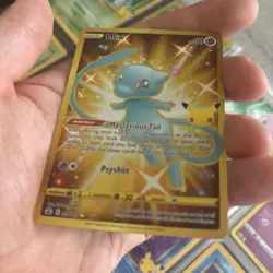 Mew 025/025 Secret Rare Celebrations 25th Anniversary Gold Pokemon Card TCG NM - Image 3