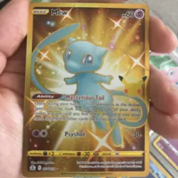 Mew 025/025 Secret Rare Celebrations 25th Anniversary Gold Pokemon Card TCG NM - Image 4