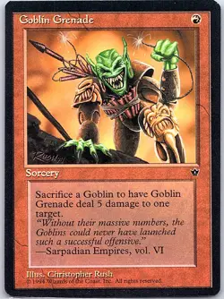 Goblin Grenade (Rush) Fallen Empires - Magic The Gathering MTG - NM - Image 1