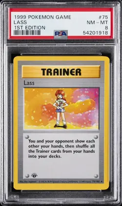 1999 POKEMON BASE SET 1ST EDITION #75 LASS PSA 8 - Image 1