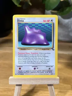 Ditto 18/62 Fossil Set Non Holo Rare Vintage WOTC Pokemon Card 1999 - Image 1