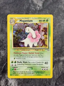 Pokemon TCG Meganium Neo Genesis 10/111 Holo Unlimited Rare LP VINTAGE WOTC - Image 1