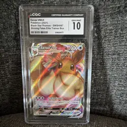 CGC 10 Eevee VMAX Holo Black Star Promo SWSH087 English 300HP 2021 - Image 1