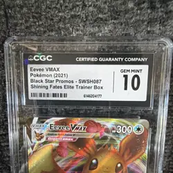 CGC 10 Eevee VMAX Holo Black Star Promo SWSH087 English 300HP 2021 - Image 3