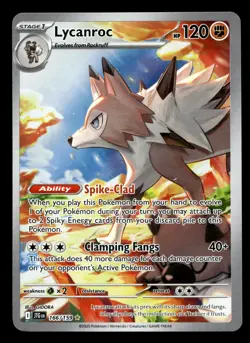 Lycanroc 166/159 SV09: Journey Together Illustration Rare Pokemon TCG - Image 1
