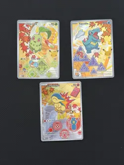 Pokemon First Partner Series 2 - Johto Starter Set Chikorita Cyndaquil Totodile - Image 1