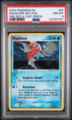 Magikarp 67/112 Reverse Holo Pokemon EX Fire Red & Leaf Green PSA 8 - Image 1