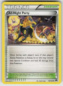 All-Night Party 96/122 Uncommon BREAKpoint Pokemon Lightly Played - Image 1
