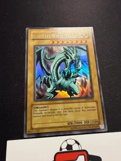 Blue-Eyes White Dragon - Ultra Rare LOB-001 - LP - YuGiOh - Image 2