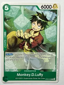 Monkey D. Luffy OP09-036 2nd Anniversary Stamped Promo One Piece - Image 1