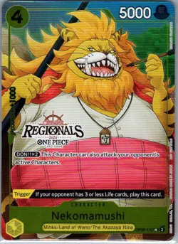 Nekomamushi (Offline Regional 2024 Vol. 3) OP06-110 English One Piece - NM - Image 1