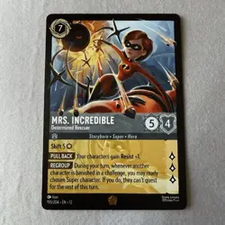 Disney Lorcana Mrs Incredible Determined Rescuer 195/204 Wilds Unknown Legendary - Image 1