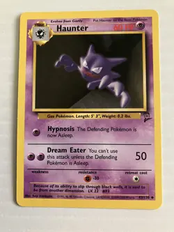 Haunter 43/130 - Base Set 2 WOTC Non Holo Uncommon Pokemon Card - Image 1