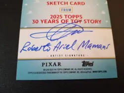 2025 Topps Disney Pixar 30 Years of Toy Story Big Baby Sketch Art Card SSP #1/1 - Image 3