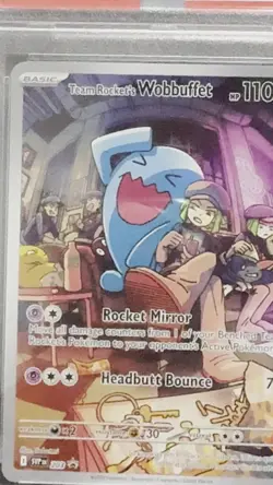 2025 POKEMON SVP EN-SV BLACK STAR PROMO #203 TEAM ROCKET'S WOBBUFFET PSA 9 - Image 2