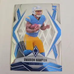2025 PHOENIX OMARION HAMPTON ROOKIE FOOTBALL CARD CHARGERS NFL 192 panini - Image 1