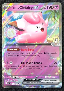 Lillie's Clefairy ex - 076/217 076/217 Pokemon Double Rare ME: Ascended Heroes C - Image 1
