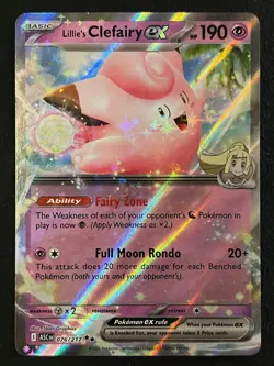 Pokemon TCG Lillie's Clefairy ex 076/217 Double Rare - Ascended Heroes - Fresh ✅ - Image 1