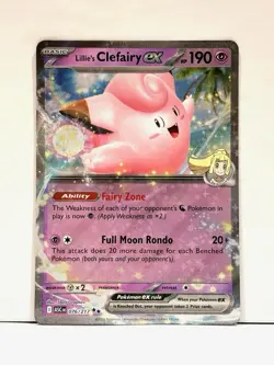 Lillie's Clefairy ex 076/217 Double Rare Ascended Heroes Pokemon Card TCG NM - Image 1