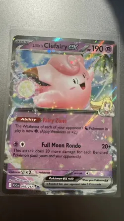 Lillie's Clefairy Ex 076/217 Double Rare - Ascended Heroes - Pokemon Card - NM/M - Image 1