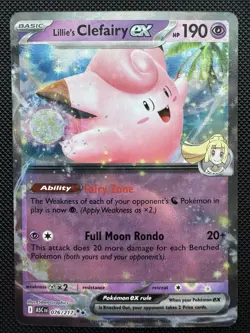 Pokemon TCG Lillie's Clefairy EX 076/217 Ascended Heroes - Image 1