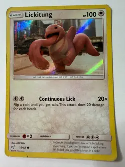 Detective Pikachu Pokemon TCG Lickitung 16/18 Holo - Image 1
