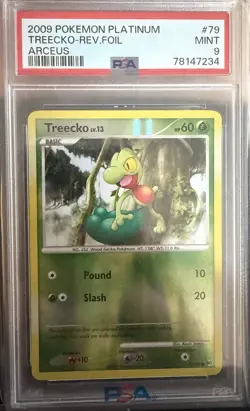 Treecko 78/99 Arceus Reverse Holo Pokemon TCG PSA 9 POP 7!!!!! - Image 1