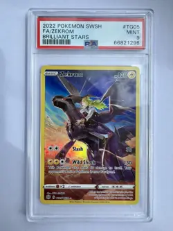 2022 Pokemon Brilliant Stars Zekrom Full Art Trainer Gallery TG05 PSA 9 MINT - Image 1