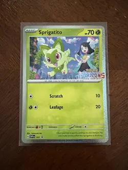 Sprigatito Pokemon Horizons Scarlet & Violet SVP 191 Holo Black Star Promo NM - Image 1