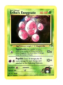 Erika's Exeggcute 77/132 Common Gym Heroes Pokemon Unlimited Lightly Played - Image 1