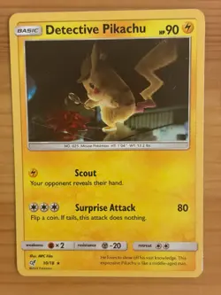 Detective Pikachu 10/18 Holo MP - Detective Pikachu 2019 - Pokemon TCG - Image 1