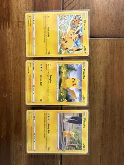Pokemon TCG Pikachu Lot Of 3 Common - Image 1