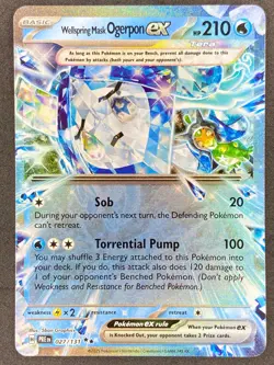 Pokemon Wellspring Mask Ogerpon ex 027/131 PRE Prismatic Evolutions NM - Image 1