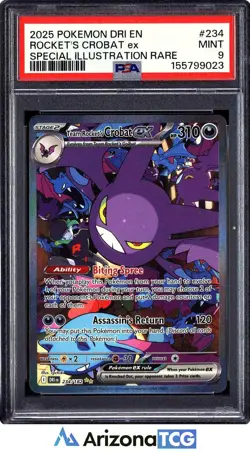 Pokemon 2025 Team Rocket's Crobat ex 234/182 SIR Destined Rivals PSA 9 - Image 1