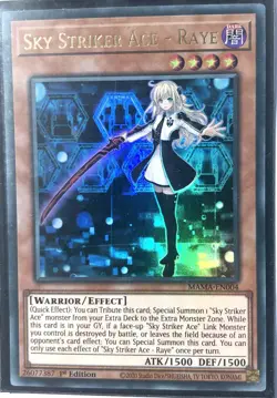 Yu-Gi-Oh! TCG Sky Striker Ace - Raye MAMA-EN004 Ultra Rare 1st Edition Near Mint - Image 1