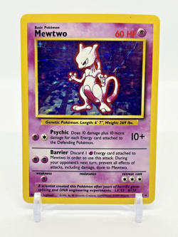 Mewtwo - Holo - 10/102 Base Set - Pokemon TCG - 1999 WOTC Unlimited - Image 1