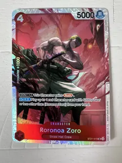 One Piece Roronoa Zoro ST21-015 SR Foil English NM - Image 1