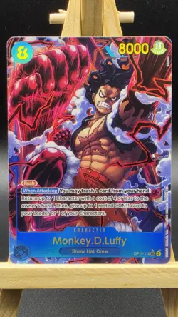 Monkey.D.Luffy OP11-118 SEC (Alt Art) A Fist of Divine Speed One Piece TCG - Image 2