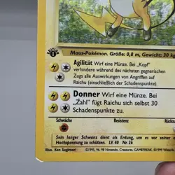1st First Edition Base Set GERMAN Raichu Holo 14/102 MP Moderately Played Card - Image 5