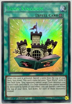 DLCS-EN074 Toon Kingdom - Green Ultra Rare 1st Edtion Near Mint YuGiOh Card - Image 1