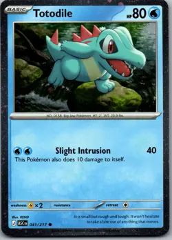 Totodile (Cosmos Holo) Holo Common Miscellaneous Cards & Products 041/217 NM - Image 1
