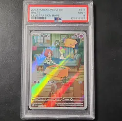 2023 Pokemon SV01 Scarlet & Violet EN Ralts Illustration Rare #211 Holo PSA 9 - Image 1