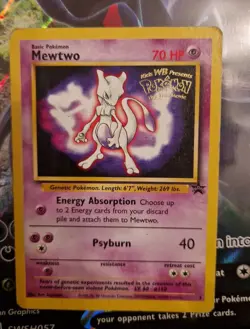 Pokemon 1999 Black Star Movie Promo No.3 Mewtwo - Image 2