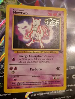 Pokemon 1999 Black Star Movie Promo No.3 Mewtwo - Image 3