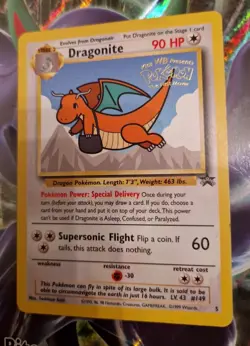 Pokemon 1999 Black Star Movie Promo No.5 Dragonite. Stamped - Image 1