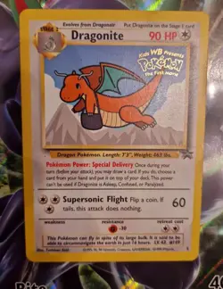 Pokemon 1999 Black Star Movie Promo No.5 Dragonite. Stamped - Image 2