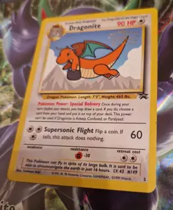 Pokemon 1999 Black Star Movie Promo No.5 Dragonite. Stamped - Image 3