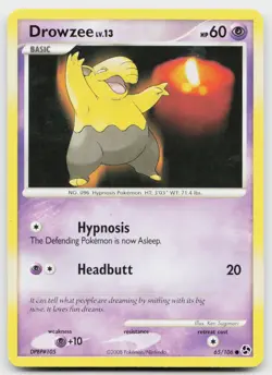 Drowzee 65/106 Common Great Encounters Pokemon Near Mint - Image 1