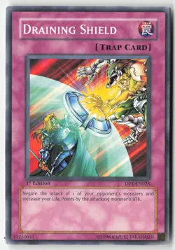 Yugioh - Draining Shield DP1-EN026 1st Edition - Duelist Pack 1: Jaden Yuki - Image 1
