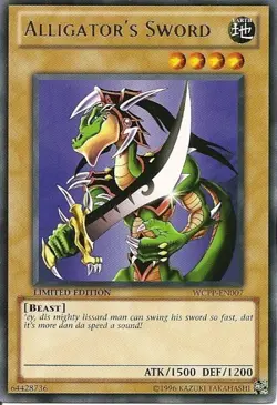 Yugioh! LP Alligator's Sword - WCPP-EN007 - Rare - Limited Edition Lightly Playe - Image 1